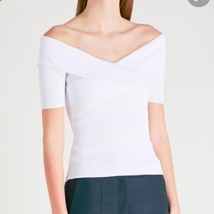 Sandro off-shoulder knitted top